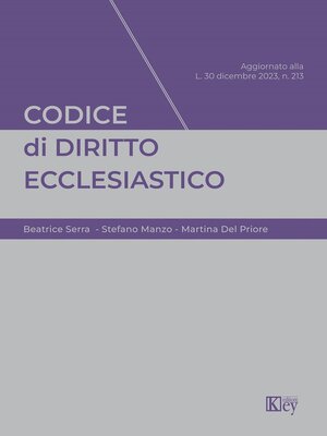 cover image of Codice diritto ecclesiastico 2024